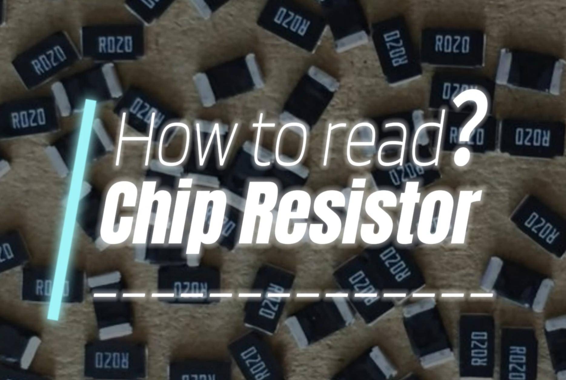 Reading of SMD resistors
